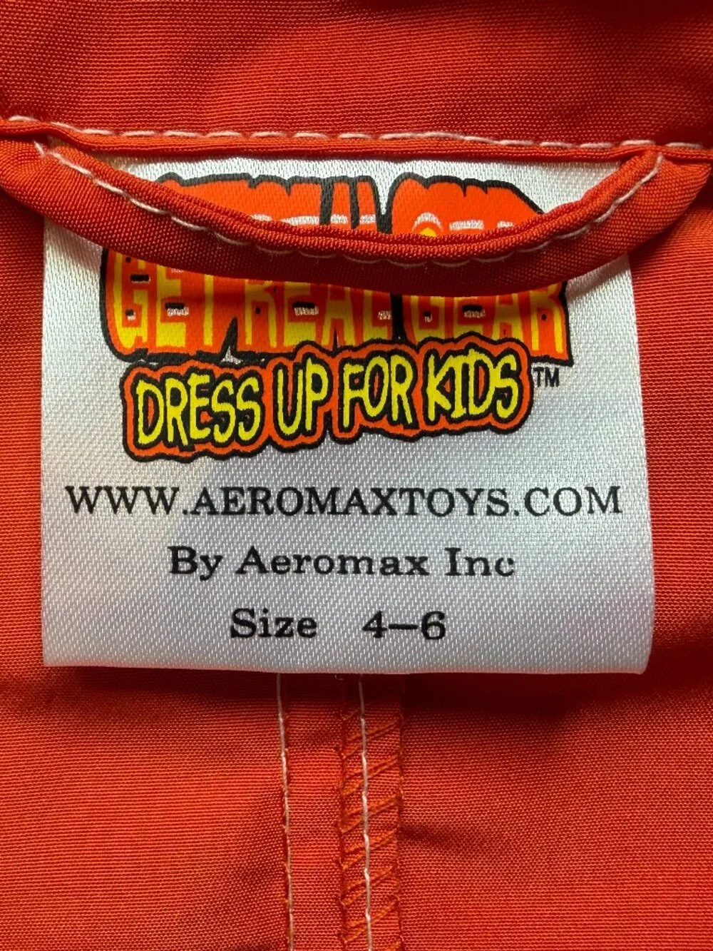 NWOT Aeromax Jr. Astronaut Suit Costume, size kids small 4-6 (orange)